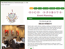 Tablet Screenshot of highspiritseventplanning.com